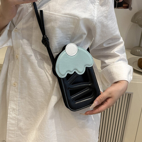 Sac à main en cuir pour téléphone portable, sac à-Rose 1