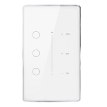 Tuya Zigbee 3 Gang Dimmer Light  Tuya/ Life APP Remote Control US EU Standard  Percentage Control(B)