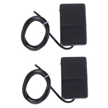 2X AC 250V 10A SPDT NO NC Antislip Plastic Momentary Power Foot Pedal  Black