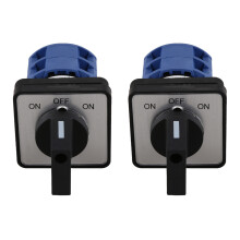 2X Ac660V Interruttore Rotante di Plastica Momentaneo A 3 Posizioni A 3 Poli A 3 Posizioni Blu Nero