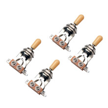 Metric 3 Way Short Straight Guitar Pickup Selector Toggle  Knob for   Lp Guitar Parts,Pack of 4