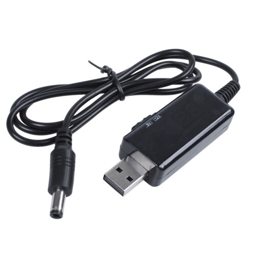 4X USB Boost Cable 5V Step  to 9V 12V Adjustable Voltage Converter 1A Step- Volt Transformer  Power Regulator 1