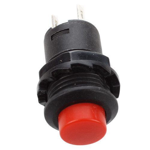 20 Pcs Latching Action SPST Round Red Push Button  AC 125V 3A 1