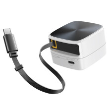 New 35W GaN Fast Charging Extension Cords Folding Storage Portable Type C for Smartphone Tablet Laptop White