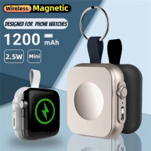 Para Magnetic Power Bank 1200mAh PowerBank de Carregamento Rápido Sem Fio para IWatch SeriesS10 Carregador Portátil, A
