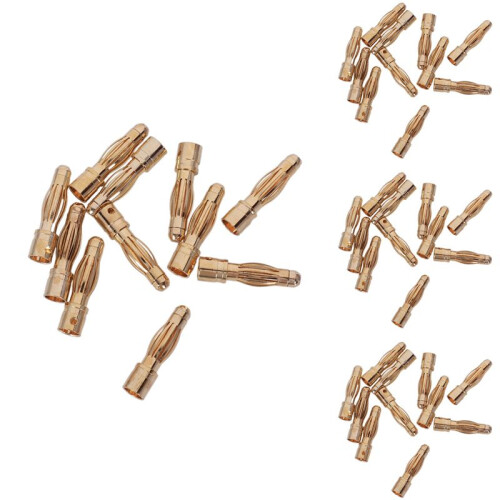 200St Guldton 4 mm Hane Bananplugg Kulkontaktbyte