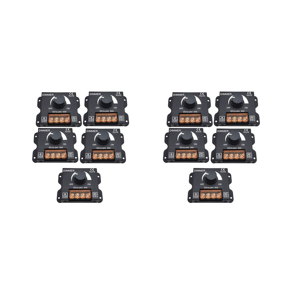 10Pcs 12V 24V Led Dimmer 30A Voltage Regulator Adjustable Controller For Led Strip Dimming Dimmers Light 6031385779148