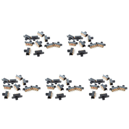 50 Pcs SS22F25-G7 2 Position DPDT 2P2T Panel Mount  Slide  Solder Lug