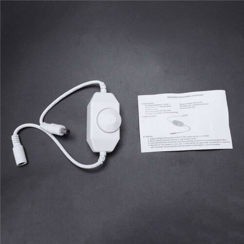 3X 12V / 24V 6A LED Dimmer Controller Adjust Brightness for Easy Color Clear, White 1
