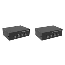 2X Conmutador de Puertos RS232 DB9 Pin Puerto COM Compartido 4 en 1 Salida Puerto Serie Interruptor de Botón de Dispositivo Compartido