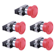5pcs 22mm NC Red Mushroom Emergency Stop Push Button  600V 10A ZB2-BE102C XB2-BS542X1