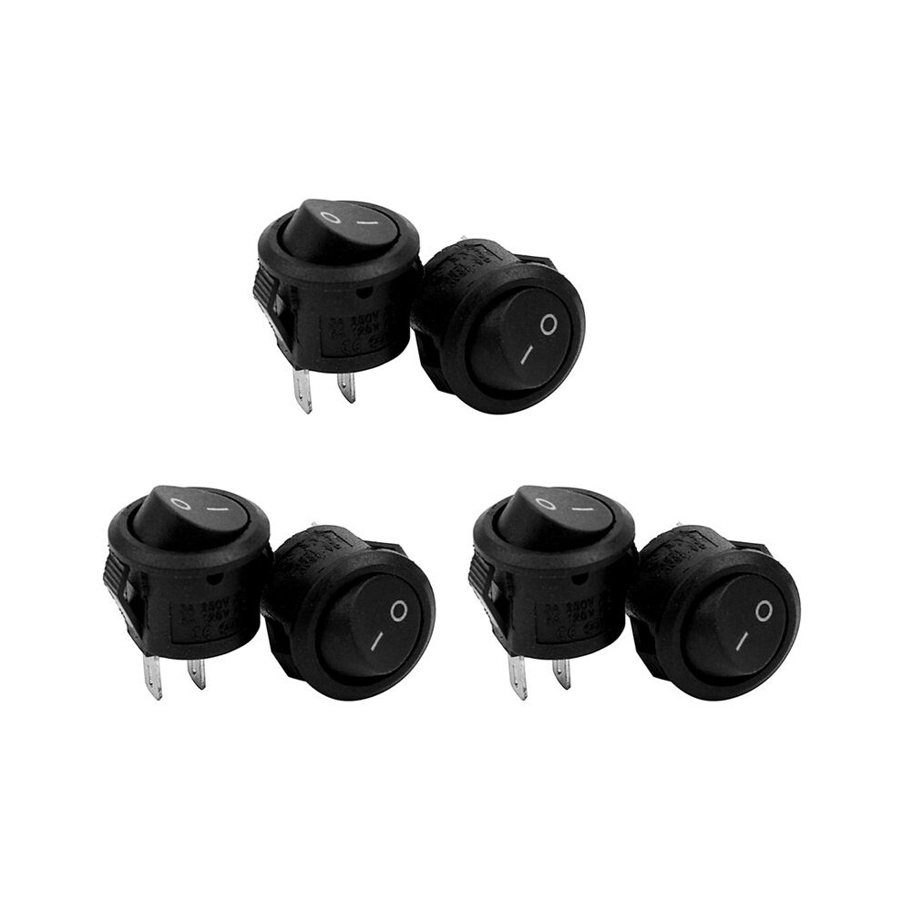 6X /Off Self Latching Press Buttons Rocker Toggle For Car Auto Boat Black 4711967916391