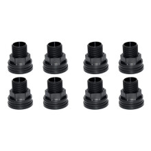 2X PVC Bulkhead Fitting Double Threaded Bulkhead Water Tank Connector for Rain Barrels Aquariums Water Tanks Tubs Pools