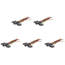50 Pcs 616E 4P4C RJ9 Female Telephone Connector Adapter W 4 Wires 8cm