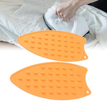 Set of 2 Silicone Iron Rest Pads Impact & Heat Resistant for Irons Orange