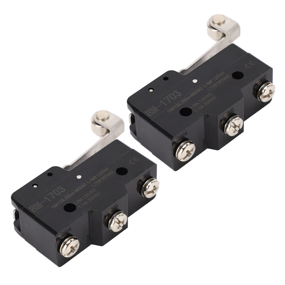 220-250Vac Limit Switch 2Pcs Micro Copper Silver Contact Hinge Roller No+Nc 4671370298401