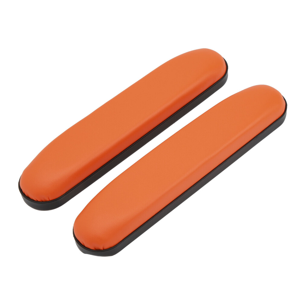 Orange 2Pcs Waterproof Pu Leather Wheelchair Arm Pads Soft Armrest Cover Set