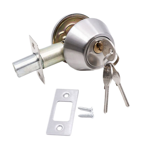 Keyed Door Bolt Lock Antiprying Invisible Lock Front-Two Side