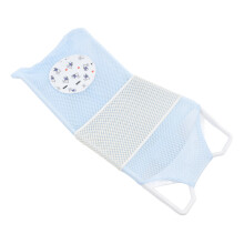 Cuscino ergonomico per il bagnetto del neonato - Cornice in PP azzurro e design antiscivolo