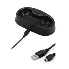 DOBBELT OPLADNINGSDOK til PlayStation-controllere, PlayStation VR Move Motion-controllere, opladningsdock med LED-indikator, officielt licenseret