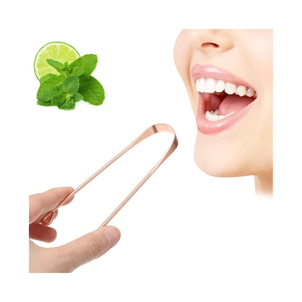 Ayurvedic Oral Hygiene Essential, Flexible Curved Ends Copper Tongue Scraper, Prevents Bad Breath And Restores Taste Sensation, Complete Care