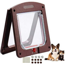 Transparent Cover, Allows Clear View Of Pets' Movements, Weatherproof Exterior Screen For Protection Against Elements, Security Flap Ensures Safety