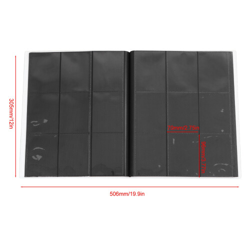 Album portatile waterproof con 9 tasche per carte da gioco, bianco 1