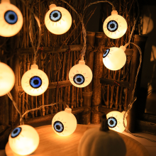 Ľahko použiteľné halloweenske reťazové svetielka, solárne napájané veľké oko pre široké použitie, vodeodolné vonkajšie dekorácie so