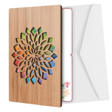 Long-lasting Memento Bamboo Card, Environmentally Friendly Art for Personalized Messages, 15 x 11 cm, Bamboo
