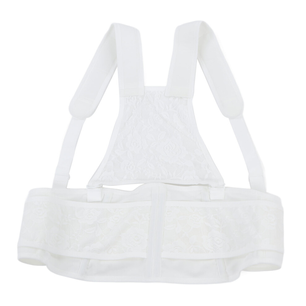 Pregnancy Support Maternity Belt, Breathable, Adjustable, White M