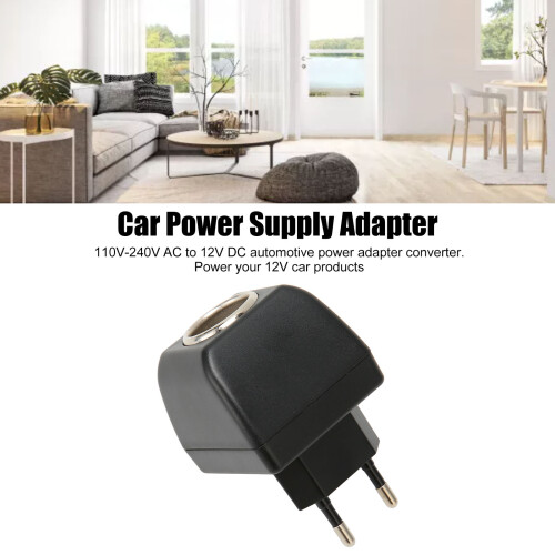 AC zu 12V DC Auto-Stromadapter mit LED-Anzeige, 1000mA, ABS 1