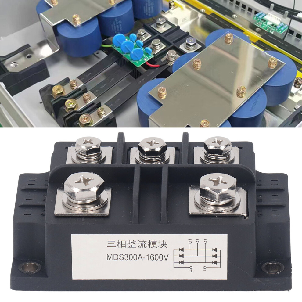 3-Phase Bridge Rectifier 300A 1600V Fast Heat Dissipation 5 Terminals 7621370302759