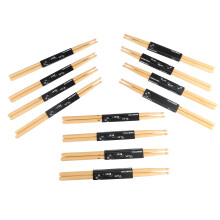 12 Pairs 7A Maple Wood Drum Sticks Oval Tip Anti Slip for Practice & Stage