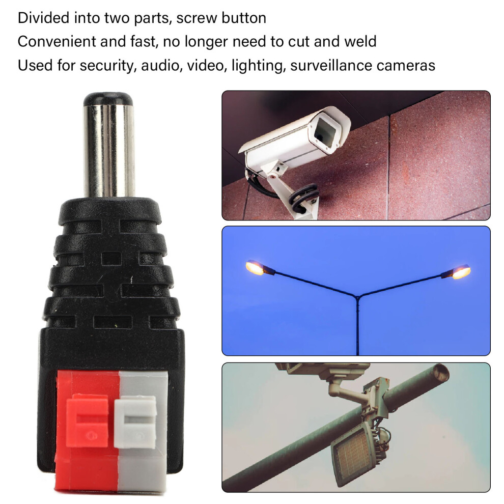 10Pcs BNC Stecker Koaxialkabel CCTV Überwachung