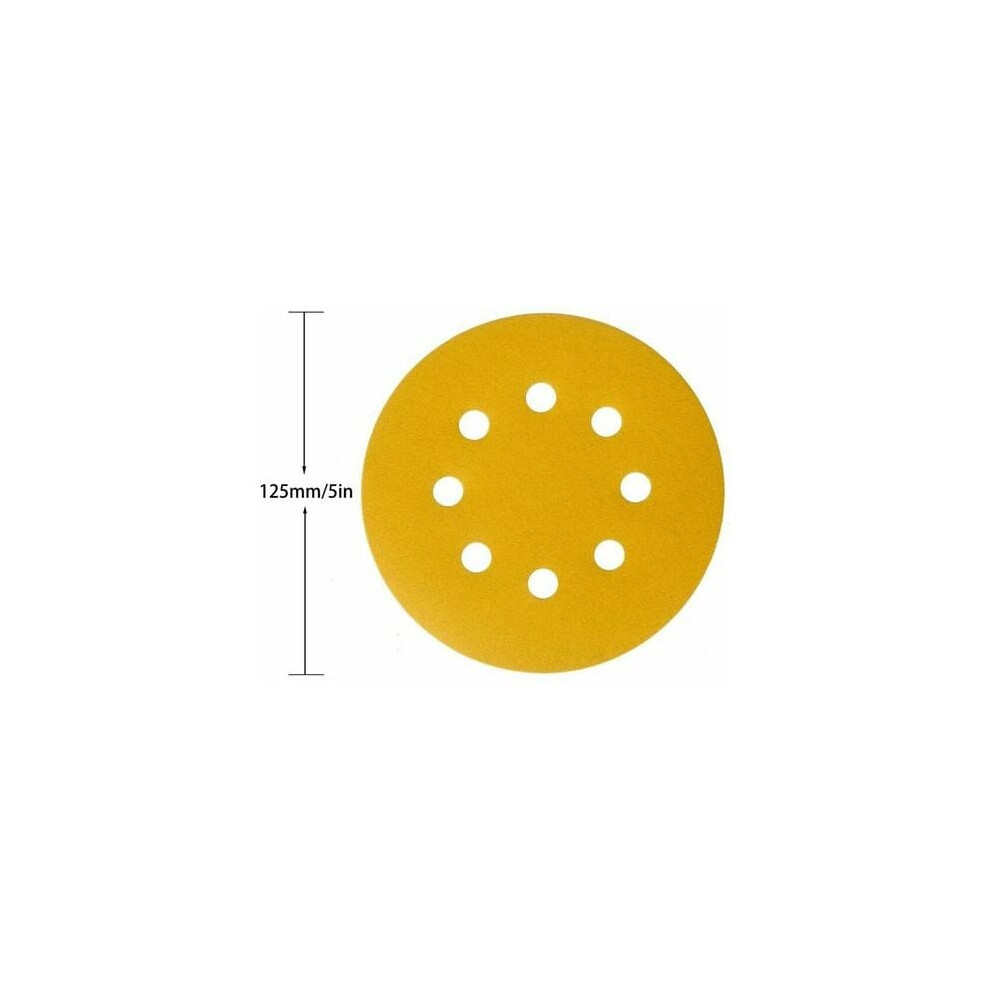 Dustless Hook And Loop Sanding Discs, 125Mm High Quality Sandpaper With Aluminum Oxide Abrasive For Versatile Material Use In Woodworking And More, 9169997164858