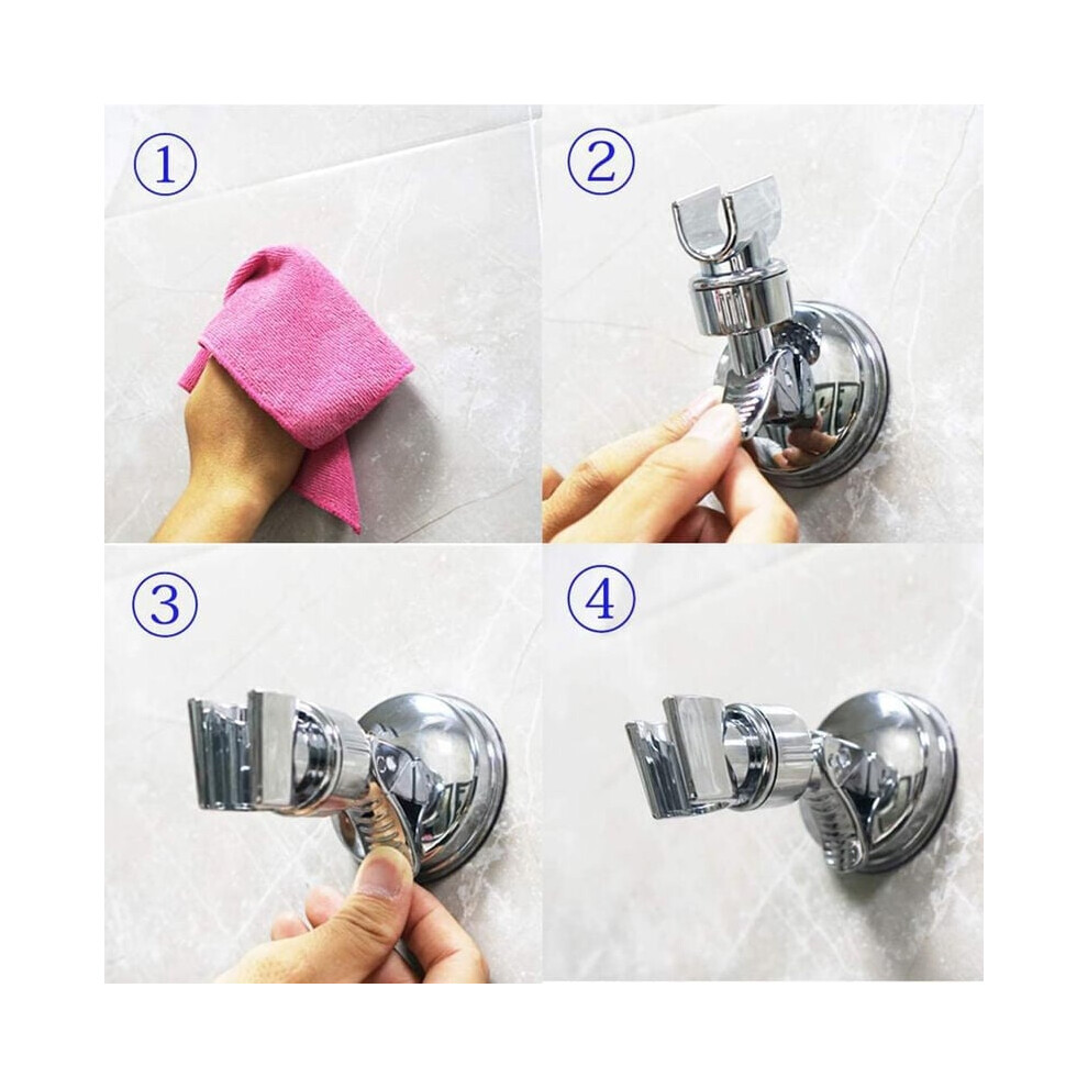 Shower Head Support, Angle Adjustment For Smooth Surfaces, Vacuum Adsorption 350 Rotatable Shower Wand Holder, Adjustable Suction Cup For Ceramic 9169997164841