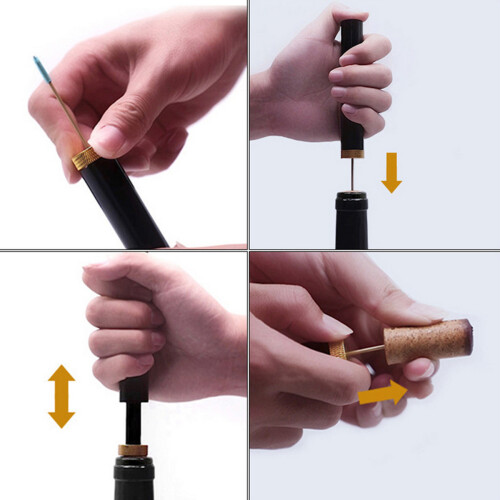 Compact Light Portable Wine Opener, Food Grade Needle for Safe Efficient Cork Extraction Anytime 1