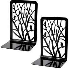 Fermalibri in metallo resistente a forma di foglia per scaffali, il miglior aiuto per riporre libri/CD/DVD, supporti per libri antiscivolo con base