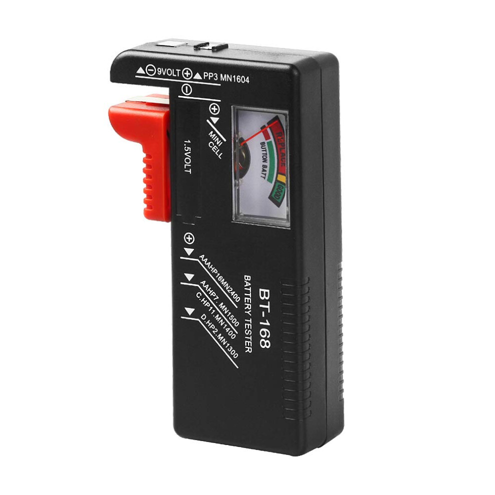 Battery Status Identification Tester, Universal Battery Checker Easy-To-Read Indicator Bars Portable And Compact For Household Batteries 9340959567362