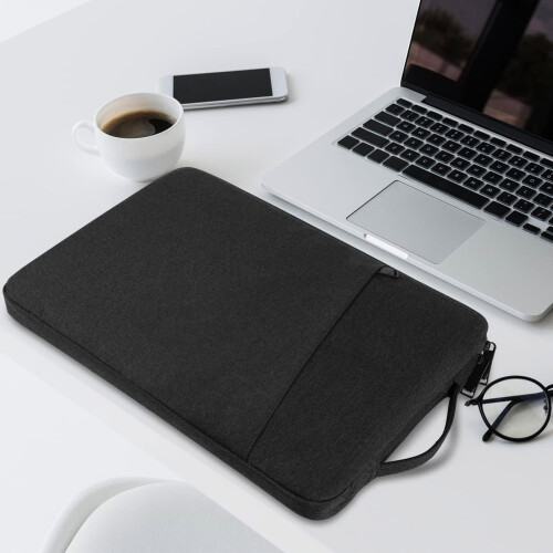 Capa compacta para laptop de 13,3 polegadas, leve e à prova d'água, feita com material resistente, com proteção interna de espuma e espaço extra 2