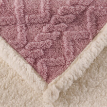 Plush Throw for Couch, Super Soft Cozy Fleece Thick Warm Blanket with Reversible Design, Double-Sided Microfiber Knitted Blanket for Living Room