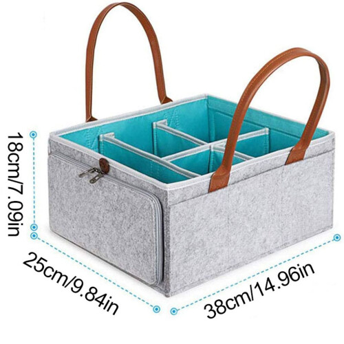 Neutral Design, Multipurpose Nursery Storage Solution, Large And Portable Design With Durable Felt Material For Practical And Stylish Organization, 1