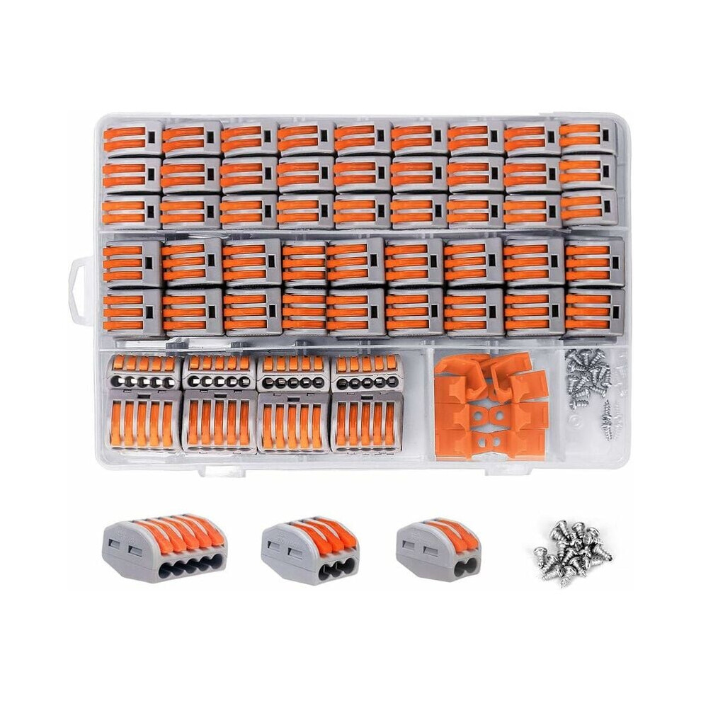Lever Wire Connector Nuts, Universal Connectors With Independent Contact Points For Different Wire Diameters, Easy Work Efficient, Flame Retardant 9405630324754