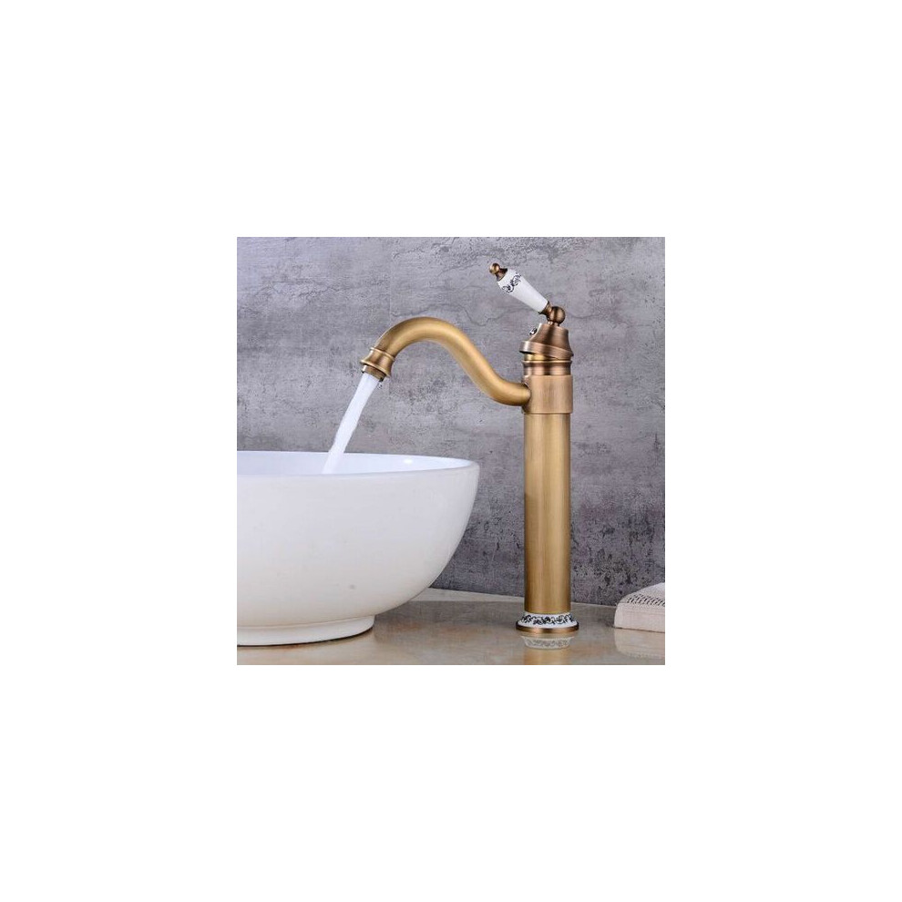 Antique Copper Bathroom Faucet, Vintage Kitchen Faucet With Filtered Bubbler Spout For Hot And Cold Water Mixing 9169997165763