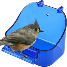 Vogelbadewanne, Käfigzubehör mit robusten Clips für einfache Reinigung und freie Sicht, umweltfreundliche Wanne für gesundheitliche Vorteile