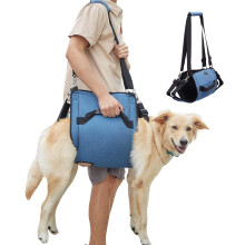 Arnês de elevação para cães com suporte para as patas traseiras, tipoia portátil para reabilitação, auxílio ajustável para as patas