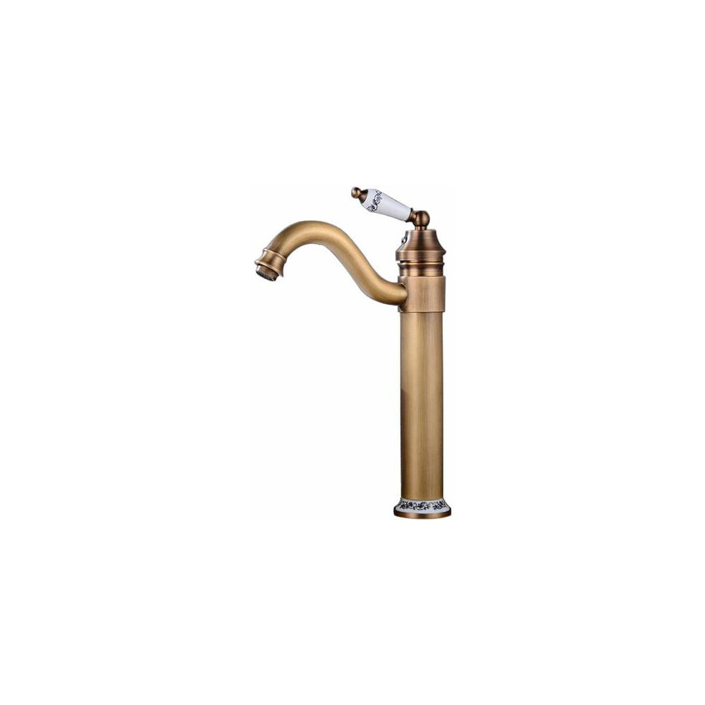 Antique Brass Finish Bathroom Faucet, Designed For Durability And Style, Hot And Cold Water Mixer With Filtered Bubbler Ensures No Splashing, Easy 9405630046229