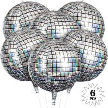 Geurloze, levendige kleuren, disco-thema feestdecoraties met eenvoudig opblaas- en leegloopmechanisme voor grote discoballonnen, Giant4D