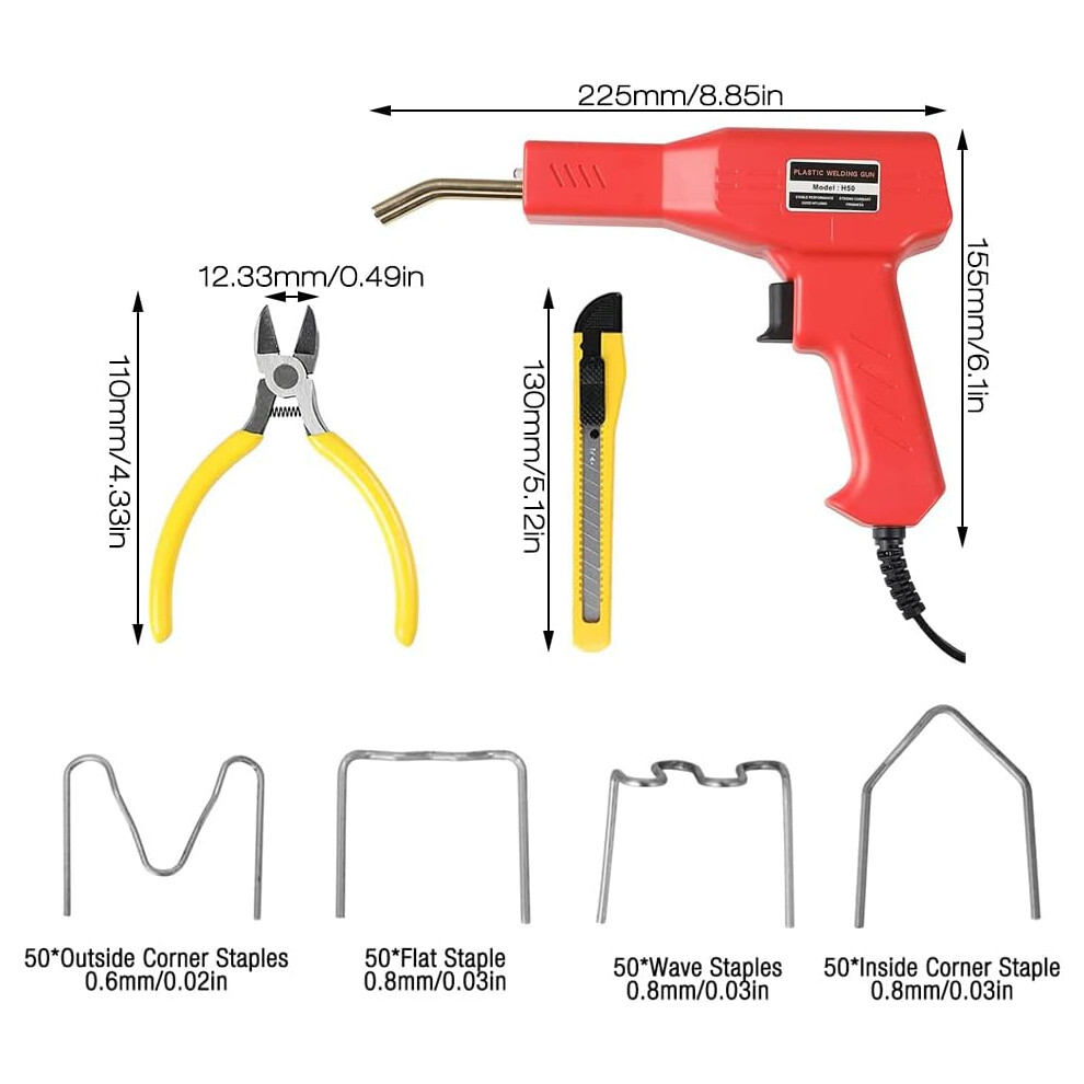 Professional Welding Kit, Plastic Welding Rods For Seamless Car Bumper Repair, Hot Staple Repair Kit With Pre Cut Staples Ensuring High Quality Metal 9169997179357