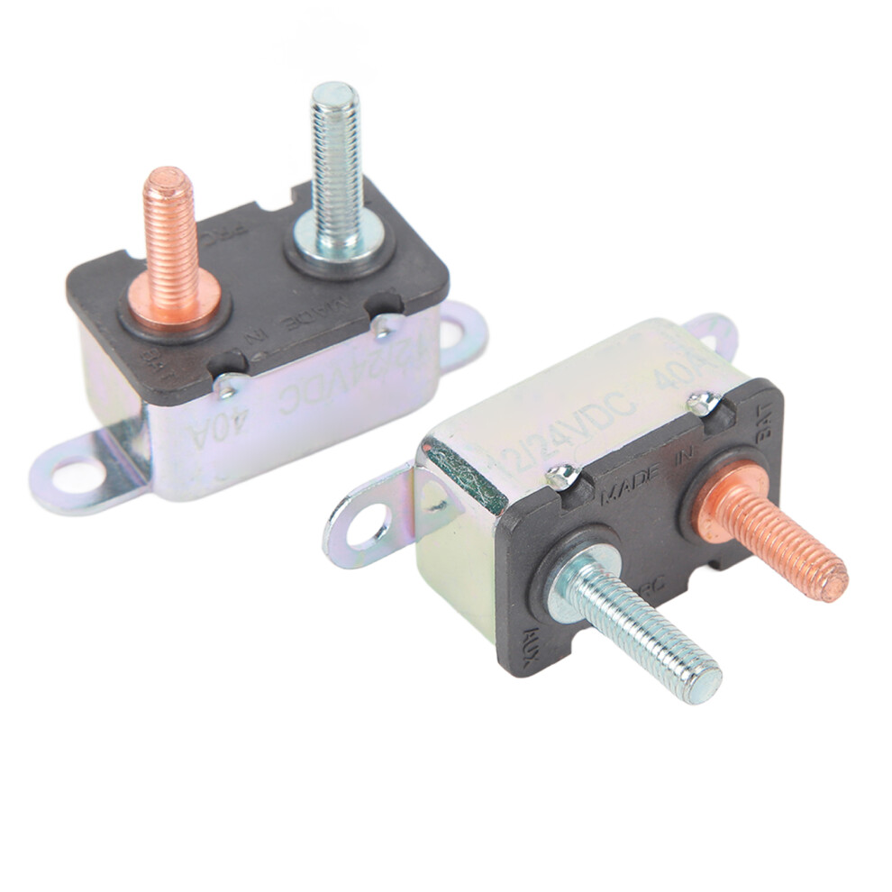 12V/24V Auto Reset Circuit Breaker 40A Stud Bolt For Automotive Ship 9361370309591